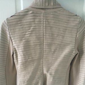 MARCIANO SHAYNA DRAPE LEATHER JACKET